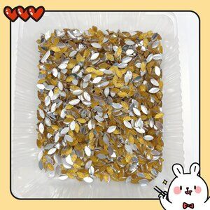 200g Bulk Yellow Leaf Flatback rhinestones Charm – Nail Art, DIY Crafts & Decor